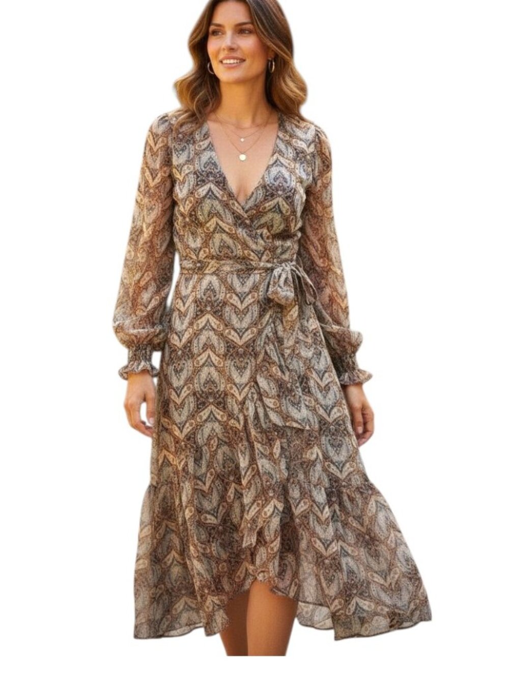 LC Lauren Conrad Long Wrap Maxi Dress Size XL